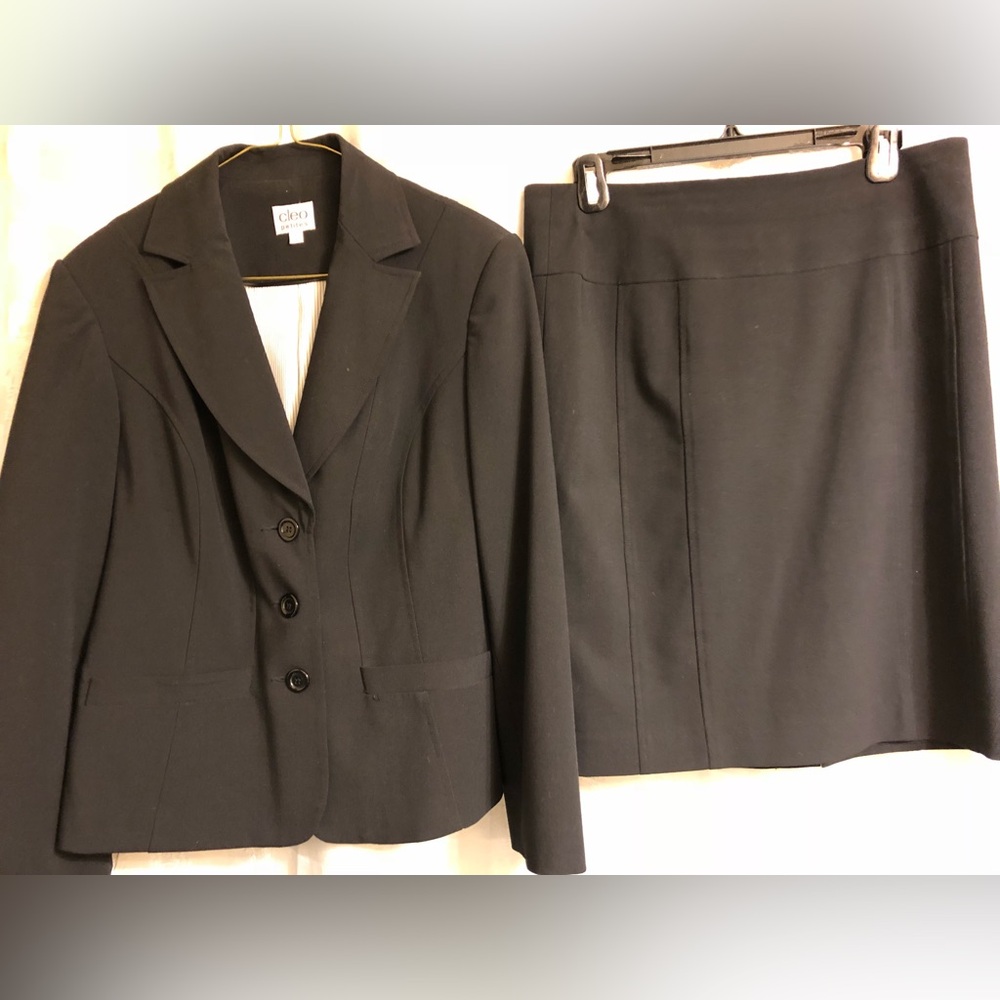 Cleo Women's Black Blazer and Skirt Set